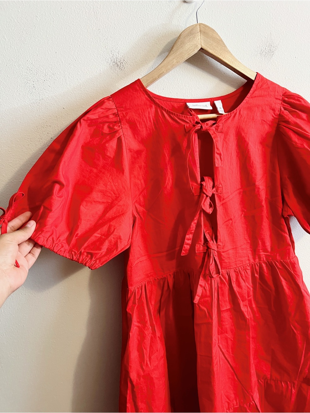 Willow & Root Front Tie Bubble Dress - Picture 3 of 11